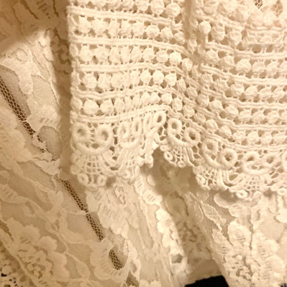 Style & Co. 3/4 Sleeve Cream Lace Top - Picture 6 of 8
